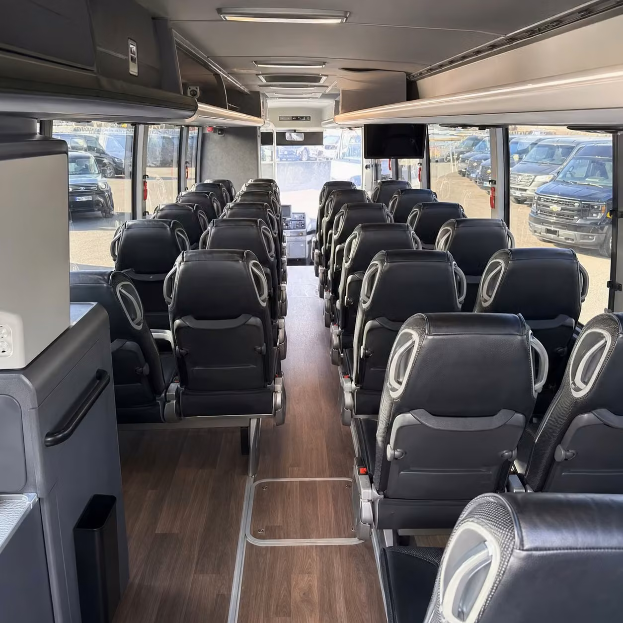 56 passenger charter bus interior