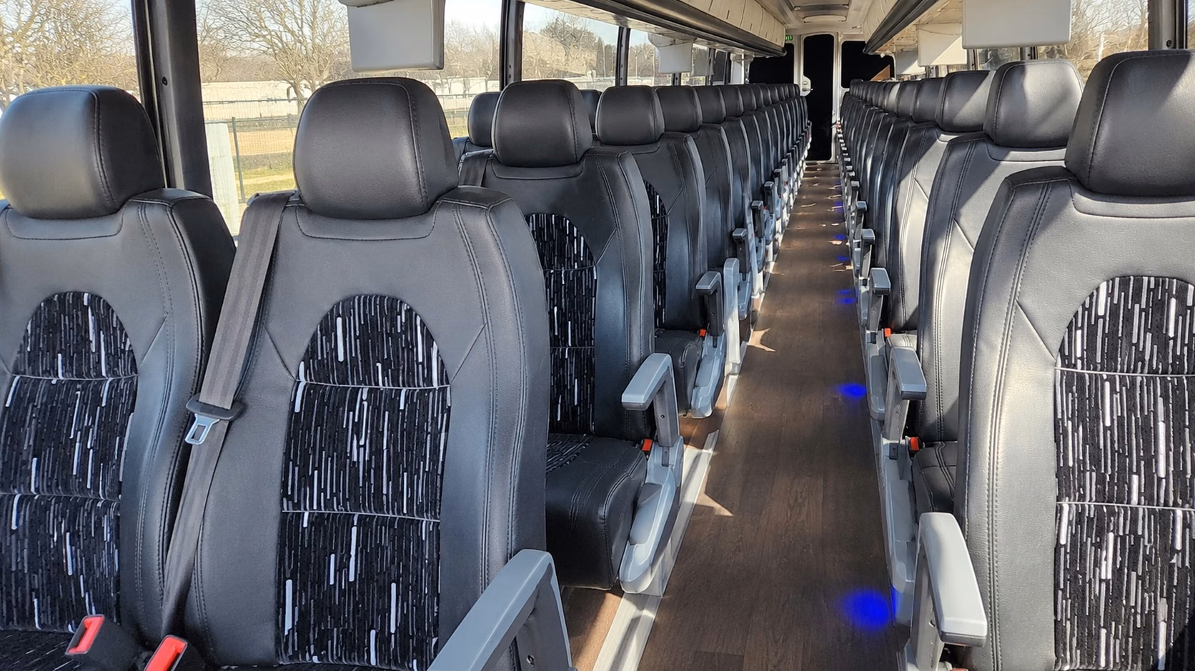virginia beach charter bus rental interior