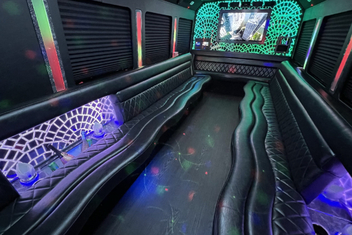 Virginia Beach Limo Bus Interior